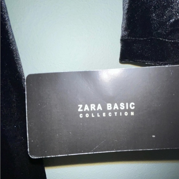 NWT Zara Black Velvet & Lace Party Dress Size Medium - Picture 7 of 8